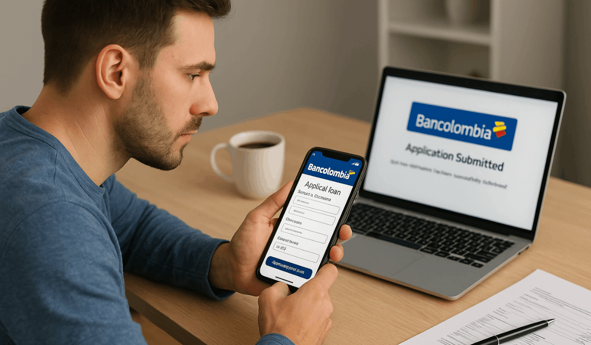 Información sobre las tasas y condiciones del préstamo de Bancolombia